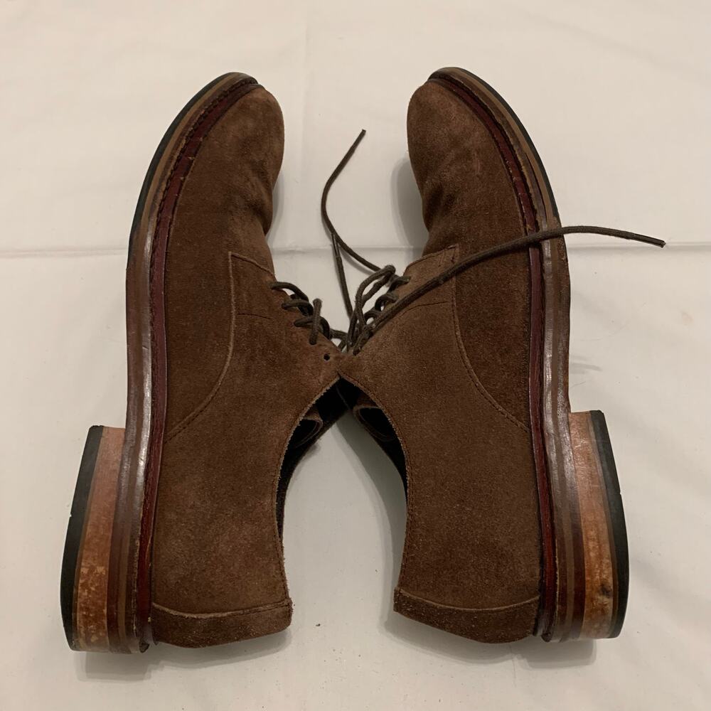 Cole Haan Suede Leather Derby Shoes Oxford Brown lace up Men Sz 10 - Picture 8 of 10
